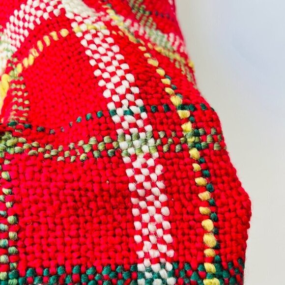 Bedford Collection home throw blanket, Red plaid, Made in USA - Picture 4 of 5